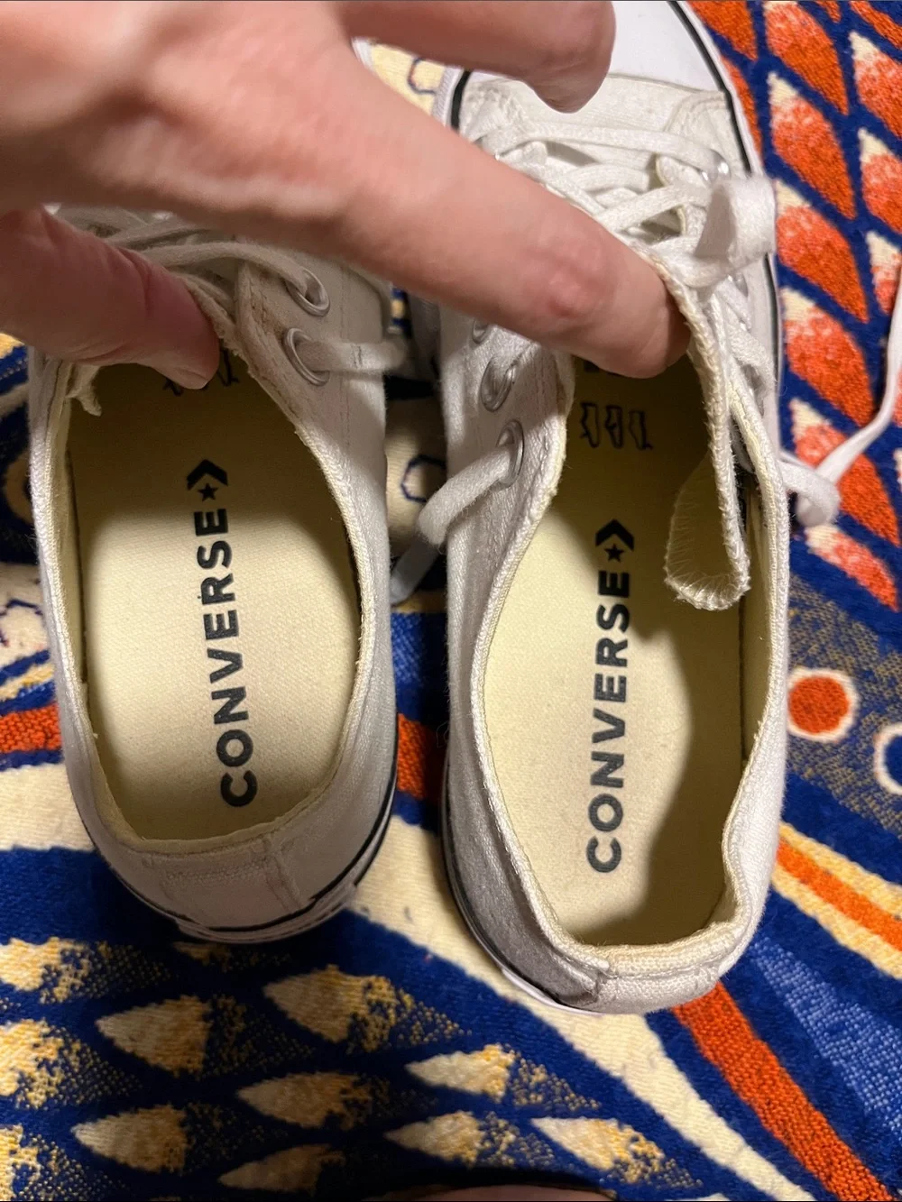Converse White Low-Top platform Canvas Sneakers - Picture 3 of 5